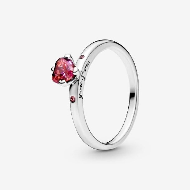 Sprankelende Rood Hart Pandora Nederland Ring
