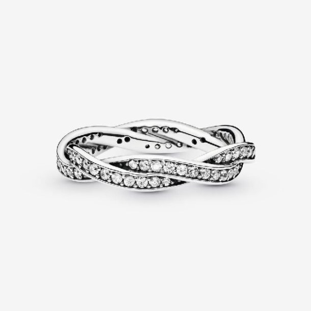 Sprankelende Twisted Lines Merk Ring Pandora Nederland