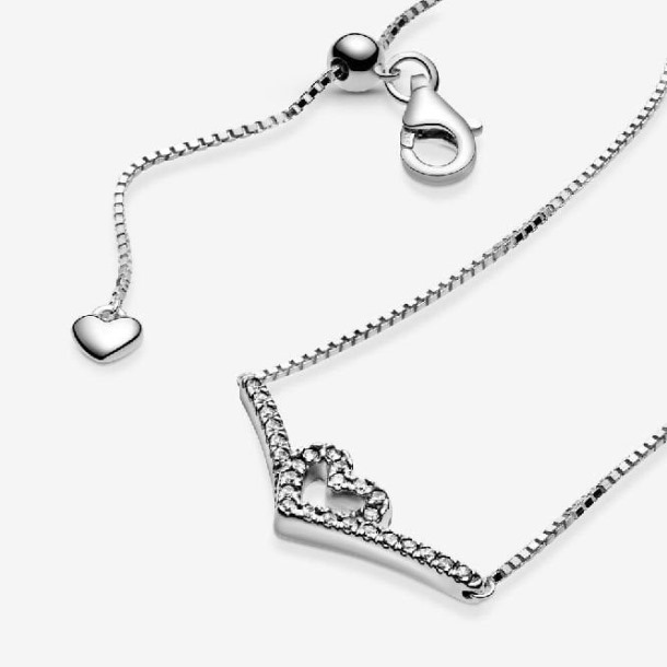 Sprankelende Wishbone Hart Ketting Pandora Nederland