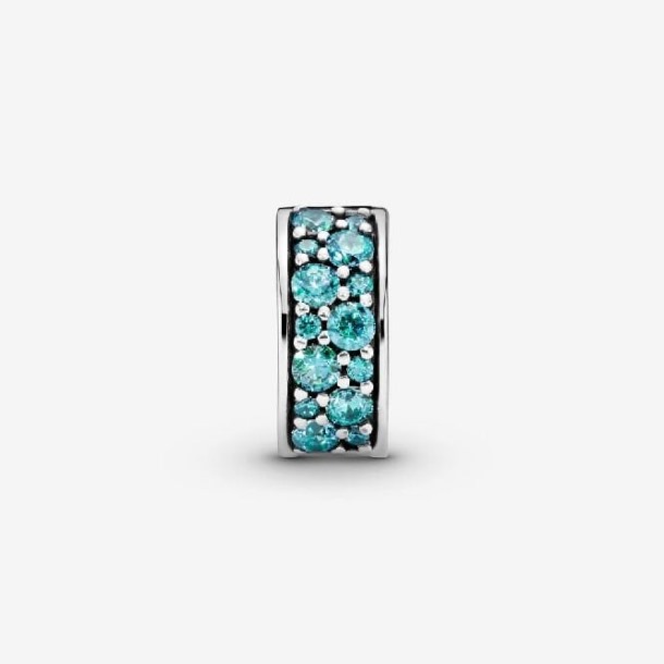 Groenblauw Pavé Clip Bedel Pandora Nederland