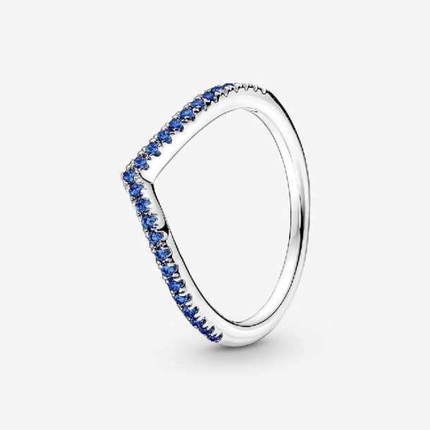 Tijdloze Wens Sprankelende Blauwe Pandora Ring Nederland