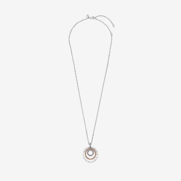 Tweekleurige Cirkels Hanger Ketting Pandora Nederland